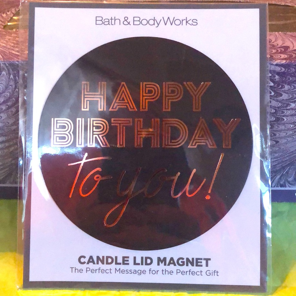 NWT Bath & Body Works Candle Lid Magnet. Reusable. Discontinued item.